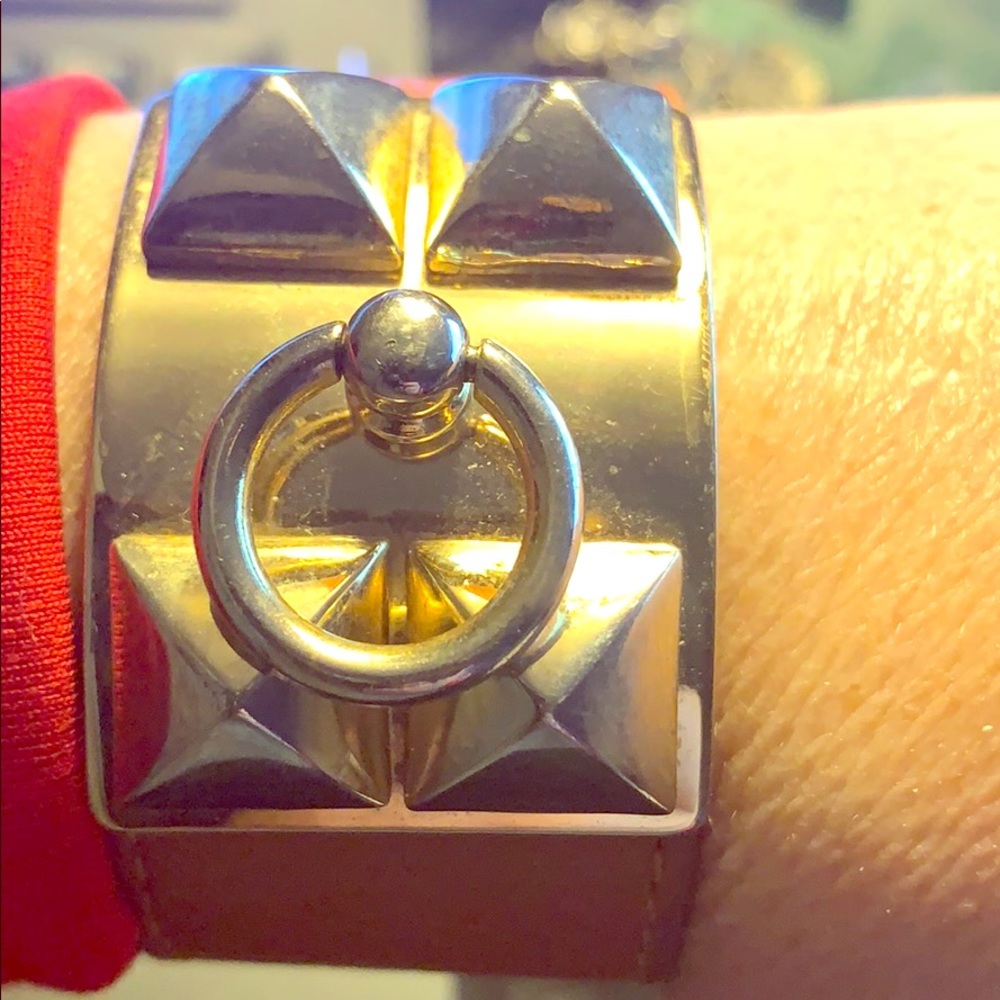 Leather Cuff Designer Inspired H - image 2